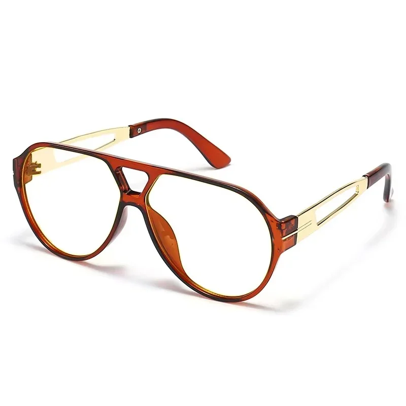 Marca de luxo oversized oval óculos de leitura feminino retro pontes duplas óculos moda piloto presbiopia