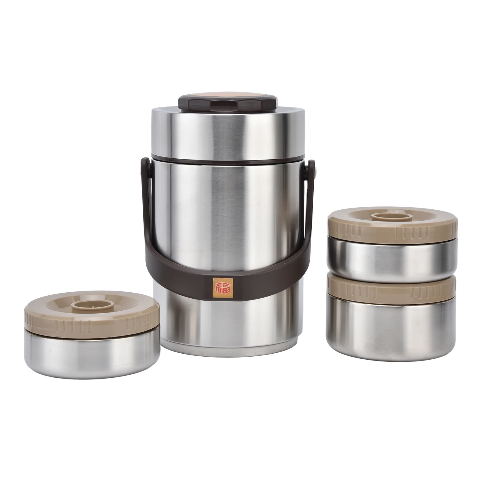 

3-слойный бочонок из нержавеющей стали с вакуумной изоляцией для школьной столовой, уличный горшок для обеда большой емкости, герметичный медленный тепловыпуск