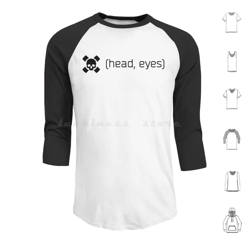 Skull Head , Eyes | Tarkov Inspired Design Hoodie cotton Long Sleeve Escape From Tarkov Skull Head Eyes