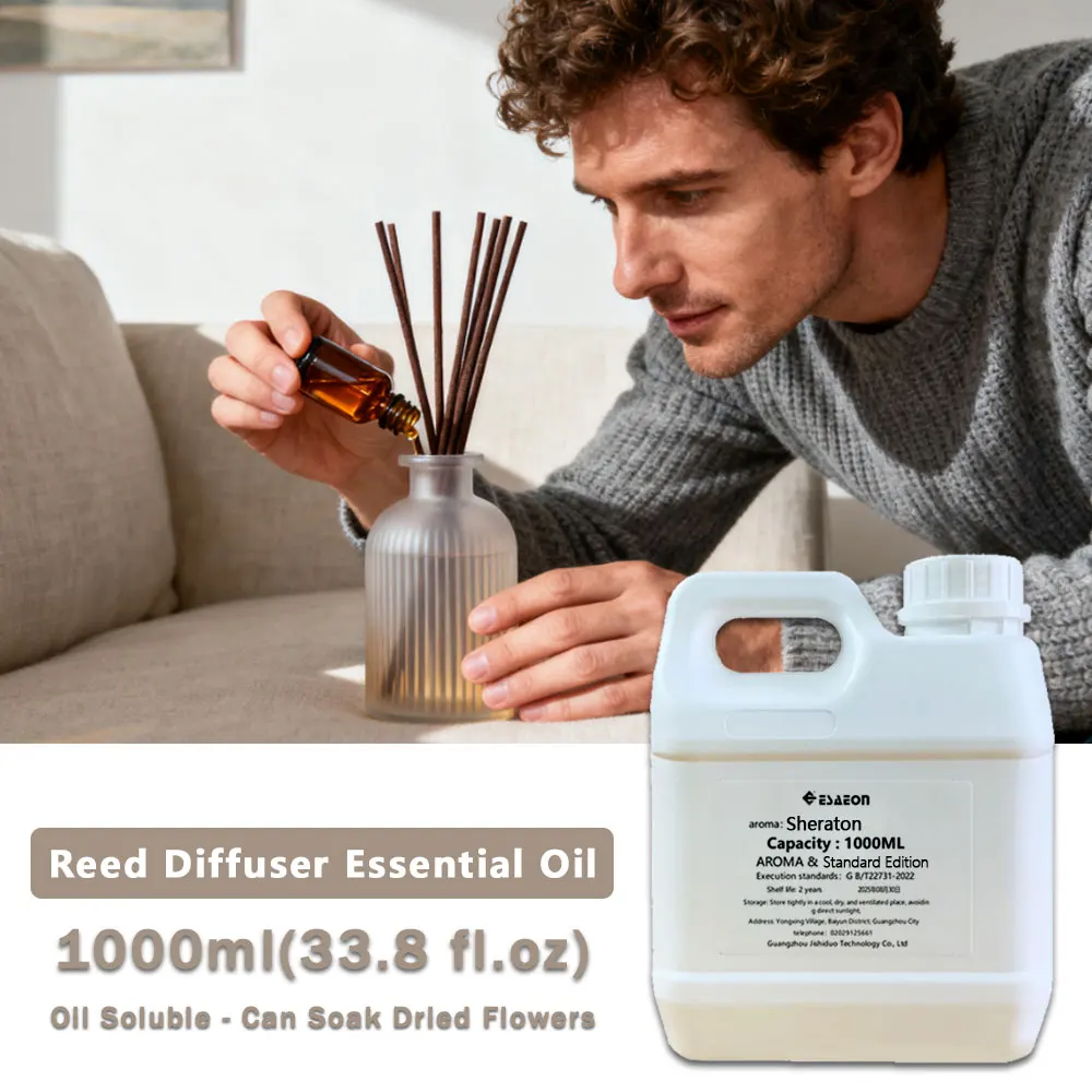 ESAEON 1000ml (33.8 fl.oz) Westin White Tea/Sheraton Essential Oils - For Hotel/Toilet Reed Diffuser & Fireless Aromatherapy