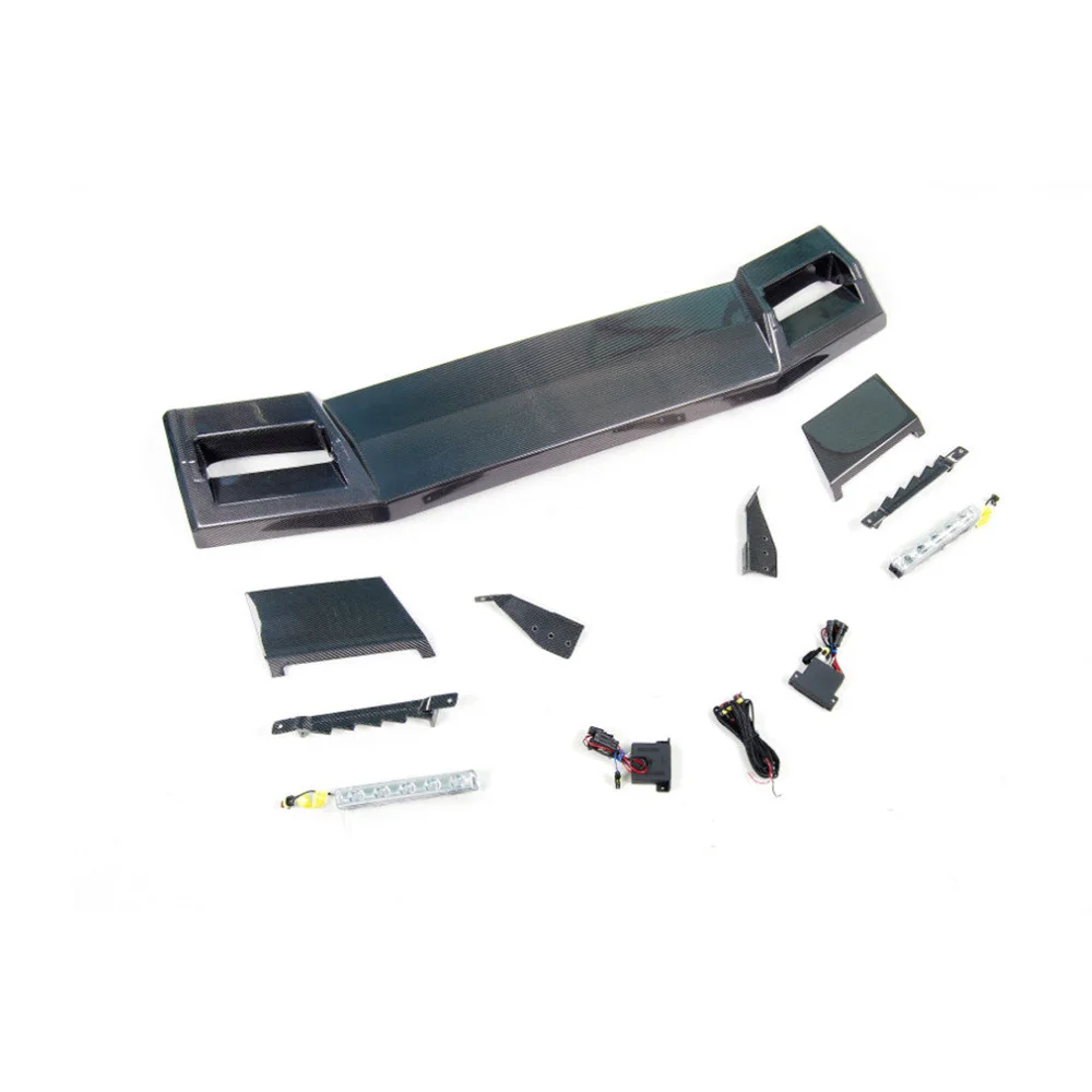 

For High Quality G Class W463 4X4 Style Roof Spoiler DRY CARBON FIBER ROOF SPOILER for G WAGON W463 G350 G63 Carbon LED Light B