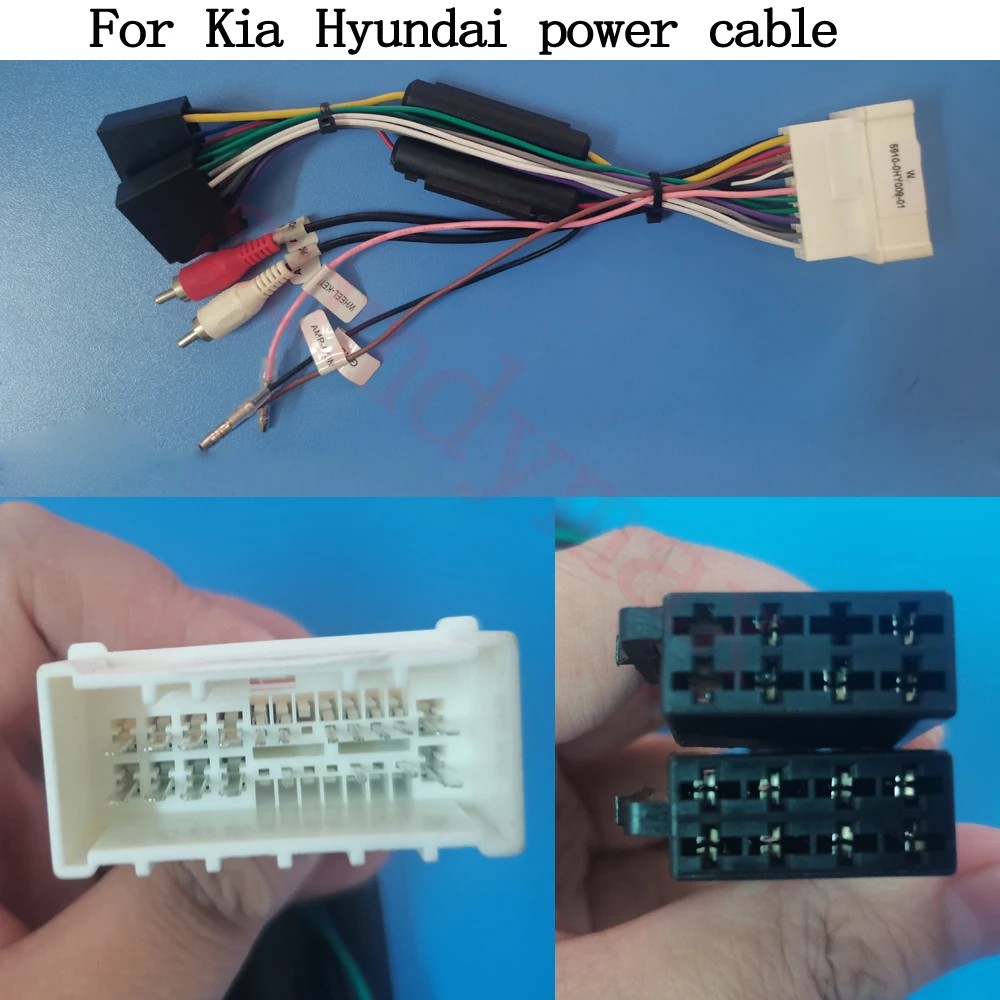 

Car Radio Cable CD Player Power Wiring Harness for Hyundai Accent Azera H-100 H350 KIA Carnival Sedona Cerato Plug and Play