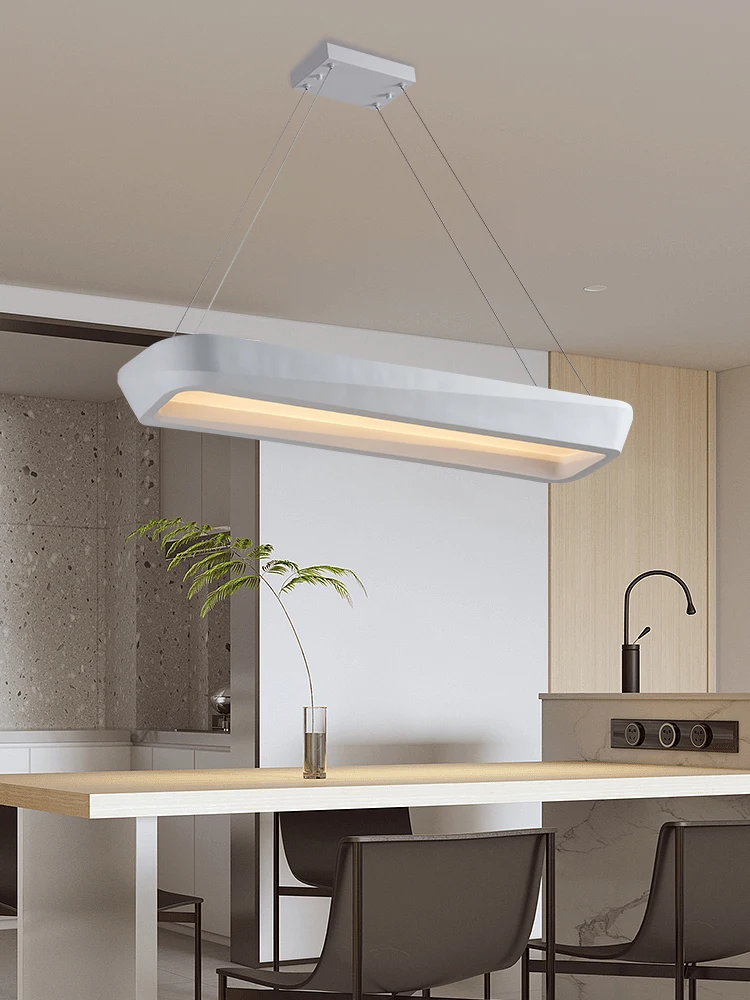 

Minimalist Wabi Sabi Dining Room Rectangle Pendant Lights Coffee House Bar Bedroom Lamp French Cream Style Restaurant Chandelier