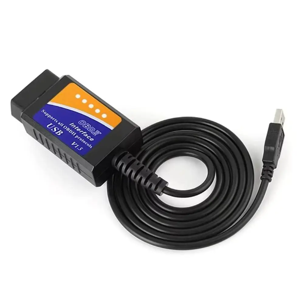USB Interface OBD2 Diagnostic Cable V1.5 Version Compatible With OBDII OBDII Scan Tool Plug And Play Car Diagnostic Cable
