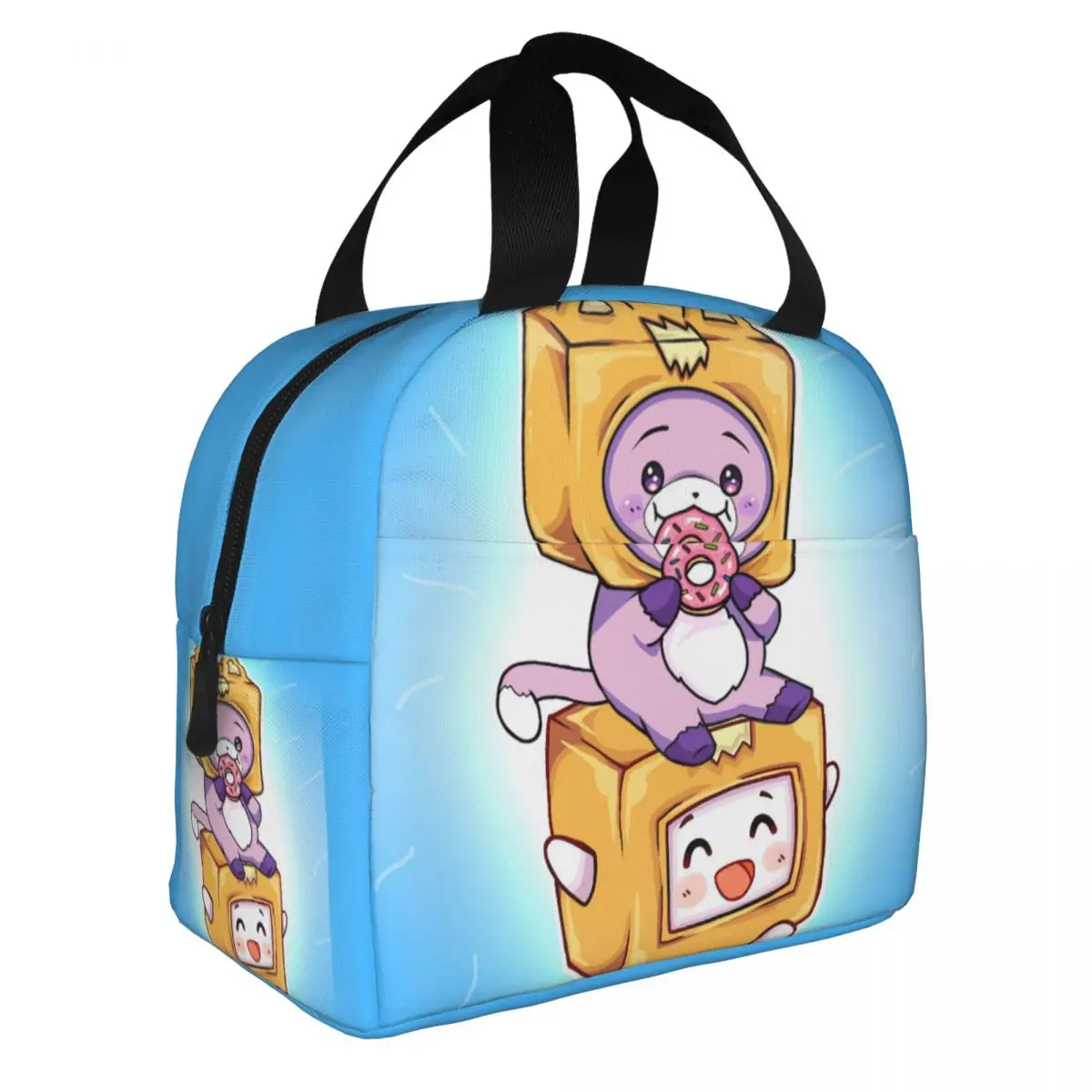 Kawaii Foxy Boxy Insulated Lunch Bag Cooler Bag Meal Container Lankybox Cartoon Large Lunch Box Tote Men Women Office Outdoor