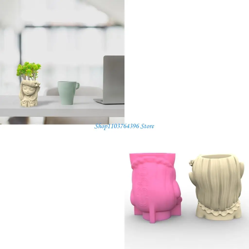 

Формы из силиконовой смолы для изготовления горшка для суккулентов, цветочного горшка, подсвечника