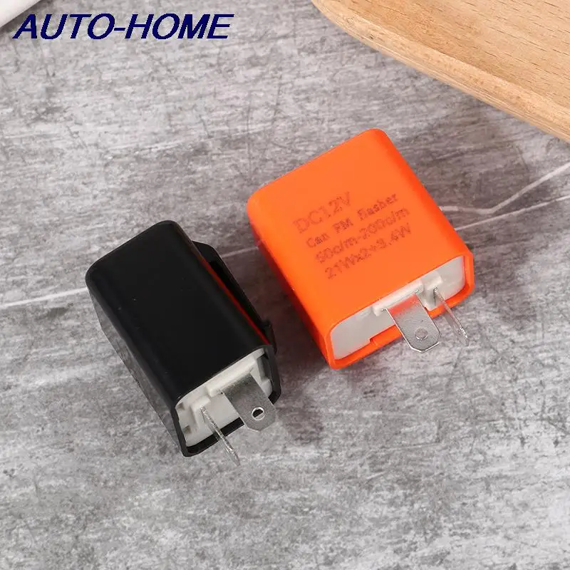 2 Pin LED Flasher Relay 12V Adjustable Frequency of Turn Signals Blinker Indicator Relays For Motorcycle Accessories