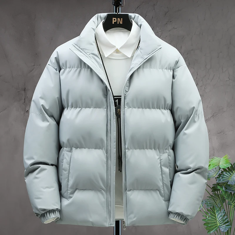 New 2022 Men\'s Winter Fashion Leisure Solid Color Cotton Jacket Loose Plus Size Keep Warm Cotton Jacket S-4XL