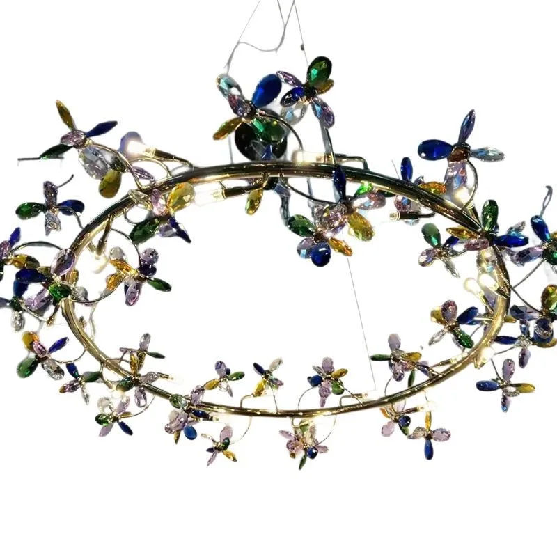 

Cross-Border Chandelier Bedside French Bedroom Lamp Hotel Lighting Living Room Dining Room Lamp Pastoral Style Garland