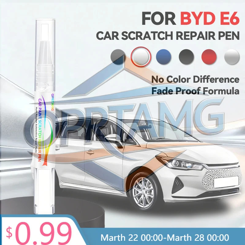 

Car Paint Repair Pen For BYD E6 Paint Scratch Repair Accessories Rime Gray Jet Black Glaze White Green Red