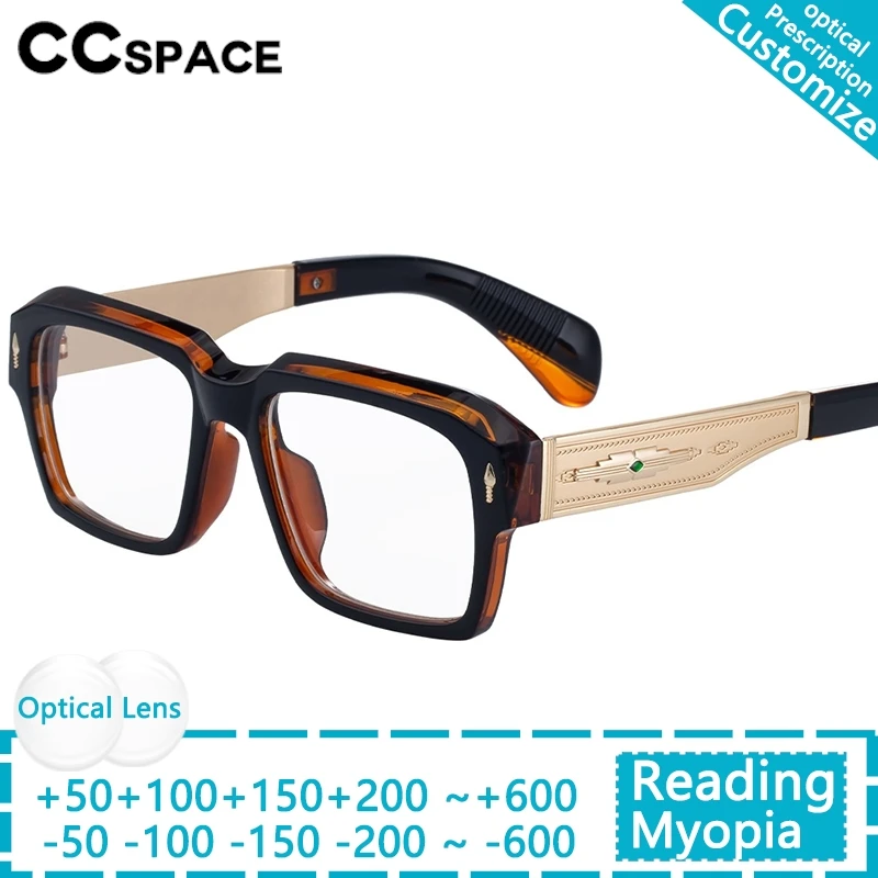 

Новые квадратные мужские очки для чтения с защитой от синего света, брендовый дизайн, толстая оправа с заклепками, компьютерные очки, индивидуальные очки по рецепту