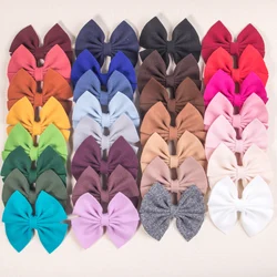 5pcs Woolen Hair Bows with Clips Girls Fabric Bows Hair Clips Hairpins Baby Kids Children Hair Accessories Set