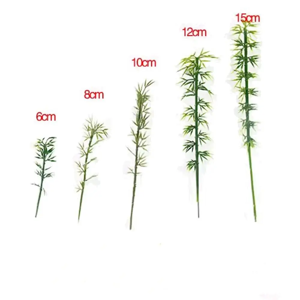 10pcs DIY Plastic Miniature Bamboo Tree Small Artificial Micro Landscape Simulated Fake Sand Table Model Bedroom