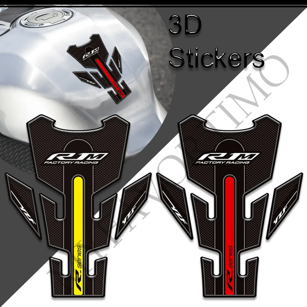 For YAMAHA YZF R1M YZFR1M YZF-R1M Motorcycle Fuel Tank Pad Stickers 3D Tank Fish bone Protector Decals Waterproof kit