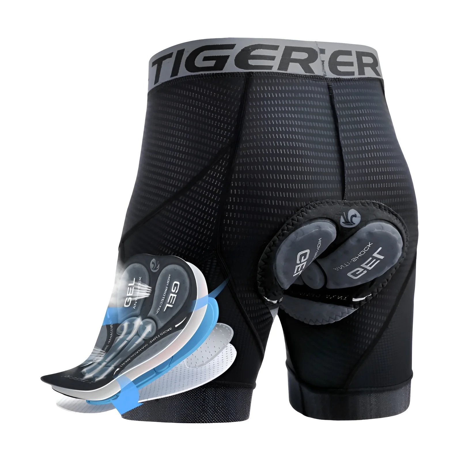 X-TIGER calções de ciclismo malha respirável roupa interior ciclismo almofada gel à prova de choque mtb bicicleta shorts roupa interior