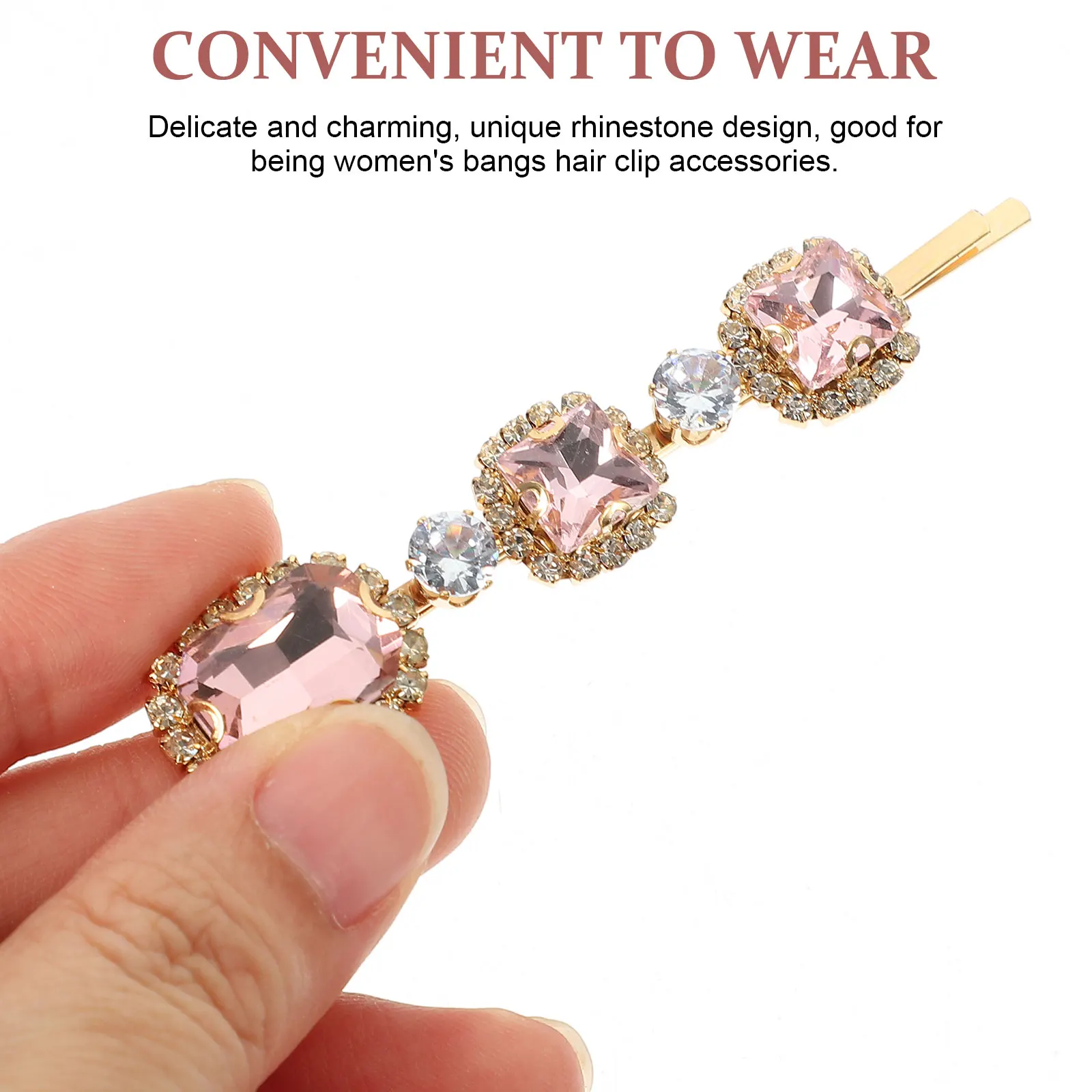 

5 Pcs Rhinestone Hair Clip Headdress Accessories for Women Small Clips Bobby Pins Snap Metal Hairpins Girl Barrettes