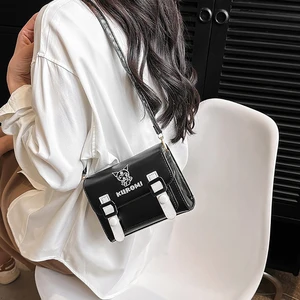 Sanrio PU Square Anime Shoulder Bags, Kawaii Messenger Tote, Beautiful Cartoon Backpacks, My Melody Cinnamorol Kuromi, Fashion Bags 12 Main Sales Backpack Anime - №2