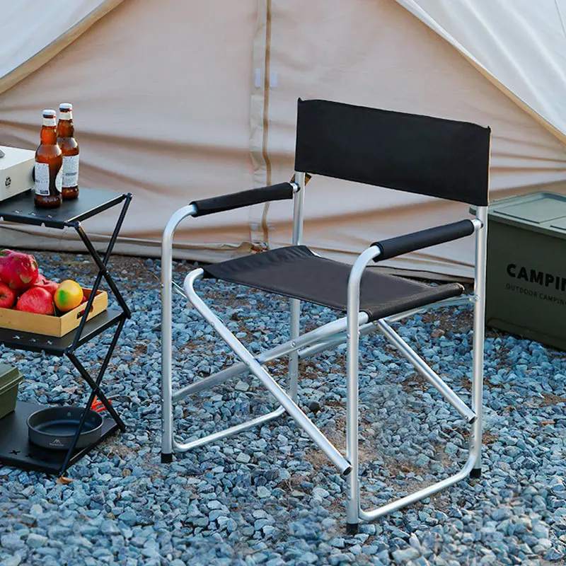 

Outdoor Camping Chair Stool Folding Portable Fishing Beach Stool Garden Balcony Leisure Director's Chair