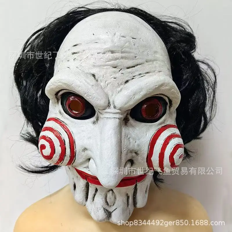 Maske Helm Horror Riemen Perücke Halloween Cosplay Kostüm Requisiten Anime Kettensägenmaske Gruselige Kostüme & Zubehör