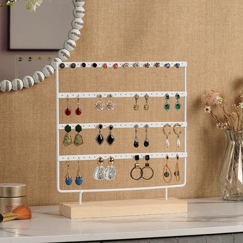 Стеллаж для хранения сережек, подставка для демонстрации ювелирных изделий, подставка для сережек, ожерелий, колец, подставка для ювелирных изделий, легкая в установке и использовании