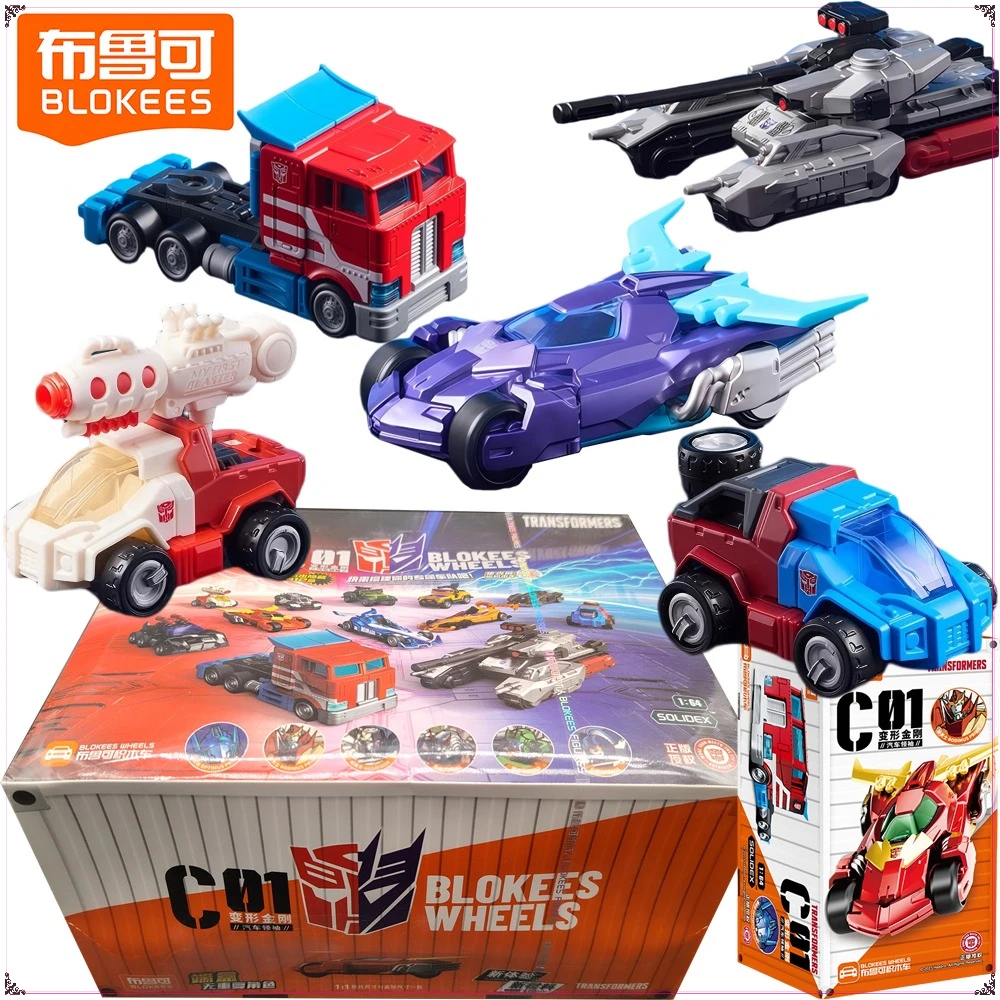 جديد حقيقي Blokees المحولات C01 صندوق أعمى نماذج السيارات الغنية مجموعة رائعة الجمعية اللعب شاشة لسطح المكتب مفاجأة الهدايا
