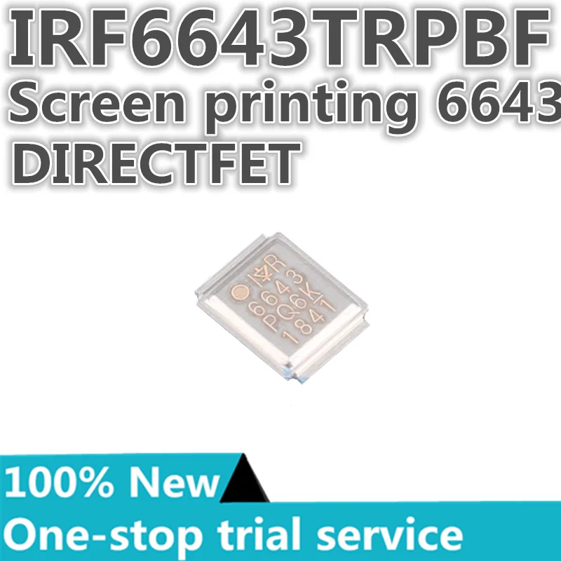 2-50pcs %New original stock IRF6643TRPBF Silk Screen 6643 DirectFET 150V 6.2A; 35A Field effect Tube (MOSFET)