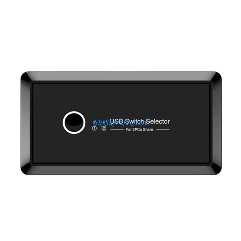 E65E USB Switcher Selector 2 Komputer Berbagi 4 Perangkat USB Switcher Hub Adaptor untuk Keyboard Mouse Printer Scanner