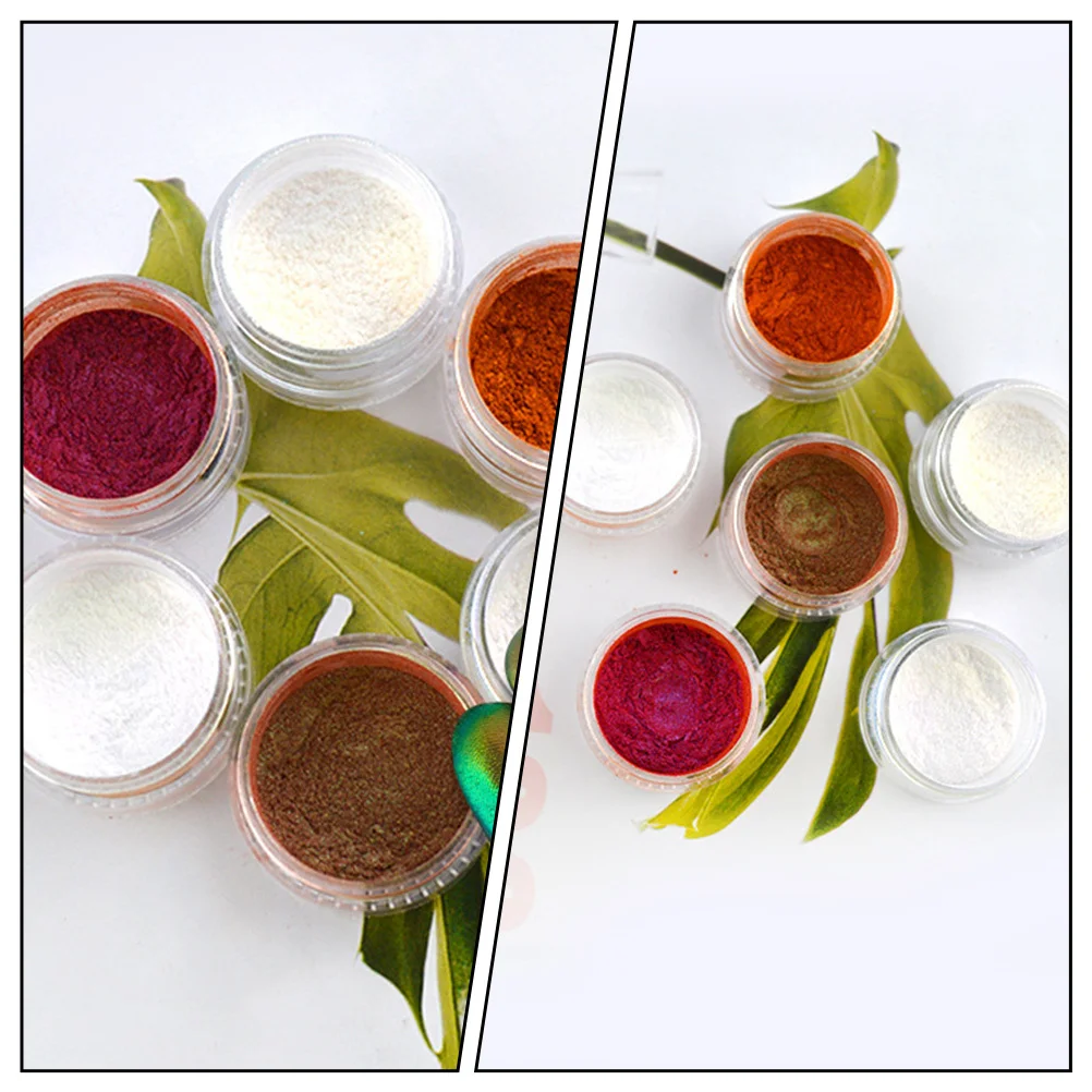 

YOSADIER 6Pcs Mica Powder Set Natural Pearlescent Pigments for Crafts Cosmetics Nail Art Eyeshadow Lip Balm