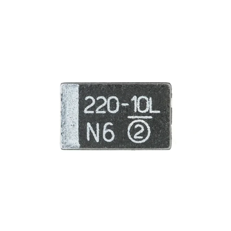 10 قطعة CASE-D_7343 SMD مكثفات التنتالوم 220 فائق التوهج (227) ± 10% 10V 293D227X9010D2TE3