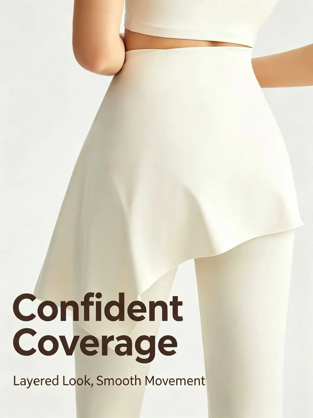 Nude Sensation Yoga Pants Women's Fitness Removable Half Skirt Butt Covering Curtain Tight Pants Two-Piece Set Yoga Outfi