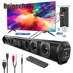 Rsionch Column Bluetooth Speaker Portable Wireless TV Soundbar FM Radio Speakers for Laptops Smartphone USB/TF input