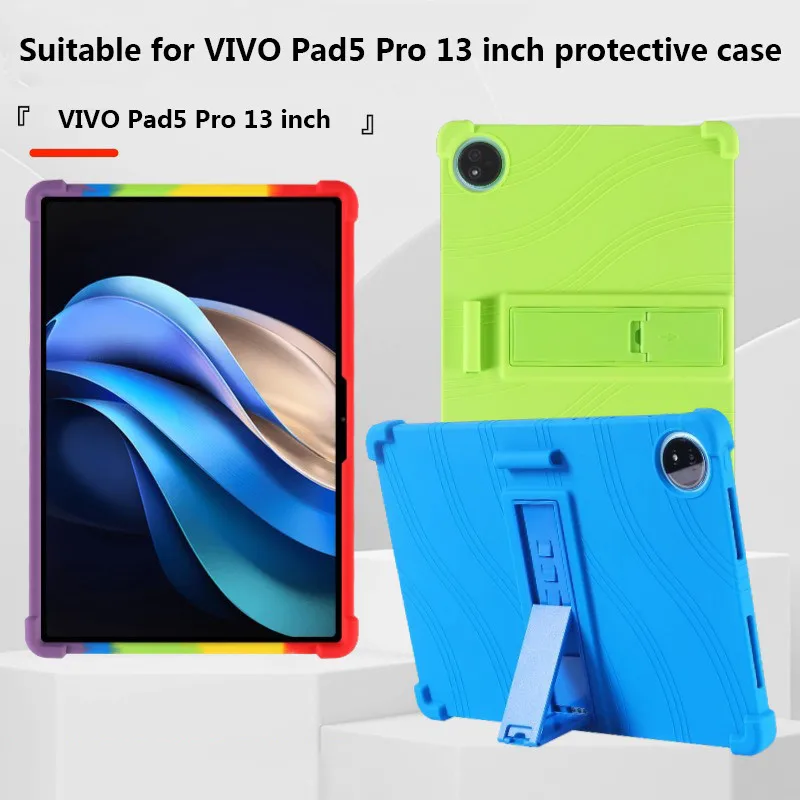 

Мягкий силиконовый чехол для Vivo Pad5 Pro 13 дюймов 2025 PA2573 SE 12,3 Pad3 Pro 13-дюймовый iQOO Pad 2 Pro 13-дюймовый регулируемый чехол-подставка