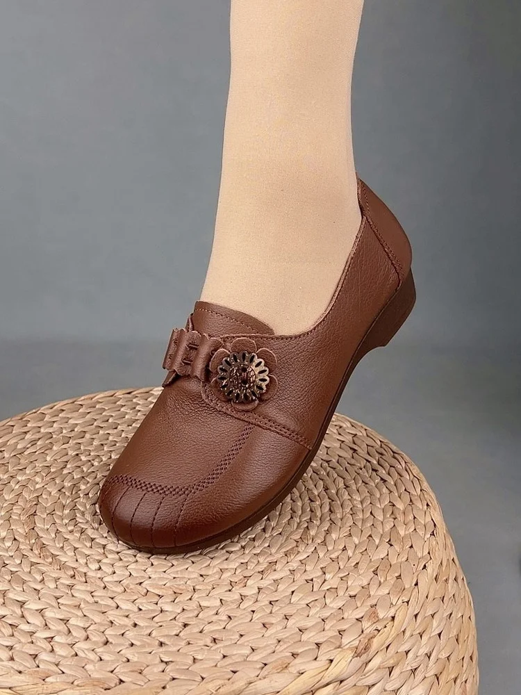 comfortable-vintage-women's-oes-top-layer-cowhide-leather-soft-bot-mom-oes-middle-aged-and-ly-not-tired-footwear