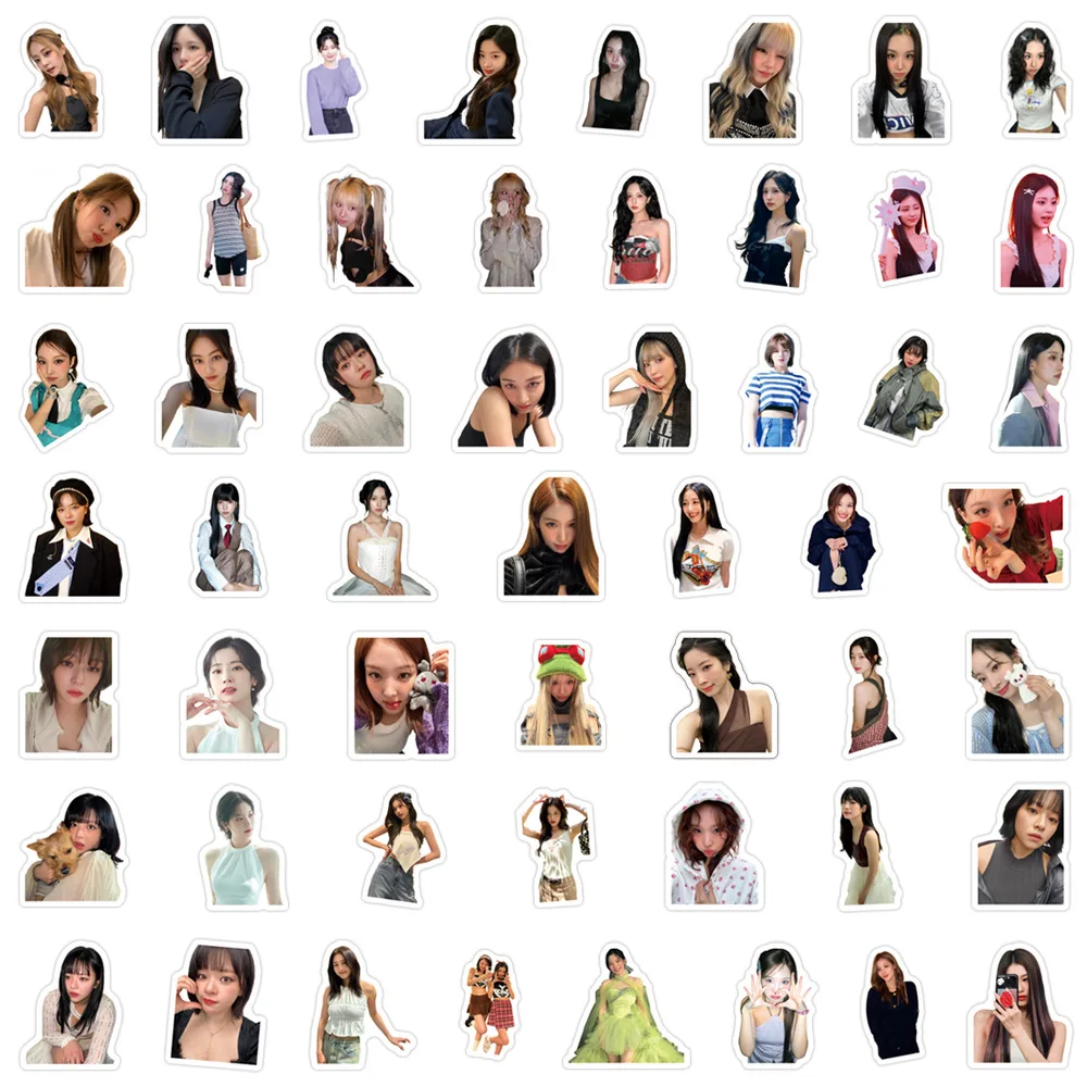10/50/100PCS Due volte adesivi Gruppo delle donne coreane Adesivo Ventole Regalo Frigo Bagagli Laptop Telefono Chitarra Bici Skateboard Decalcomanie Giocattolo