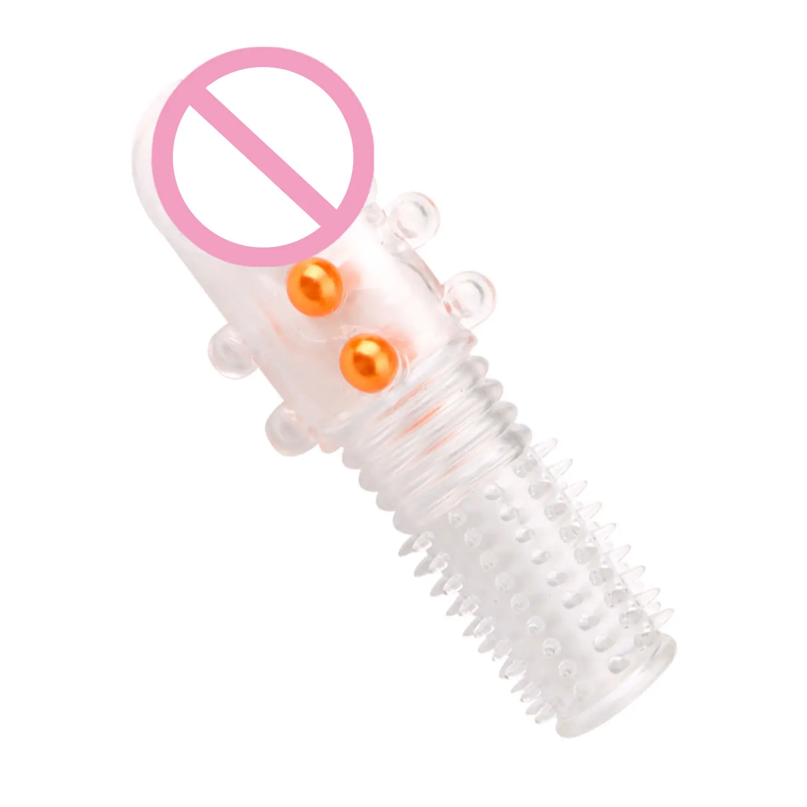 Reusable Penis Sleeve Dotted Beads Cock Ring Cover Delay Impotence Erection Extensions Finger Comdoms G spot for Sex Adult Men view 5
