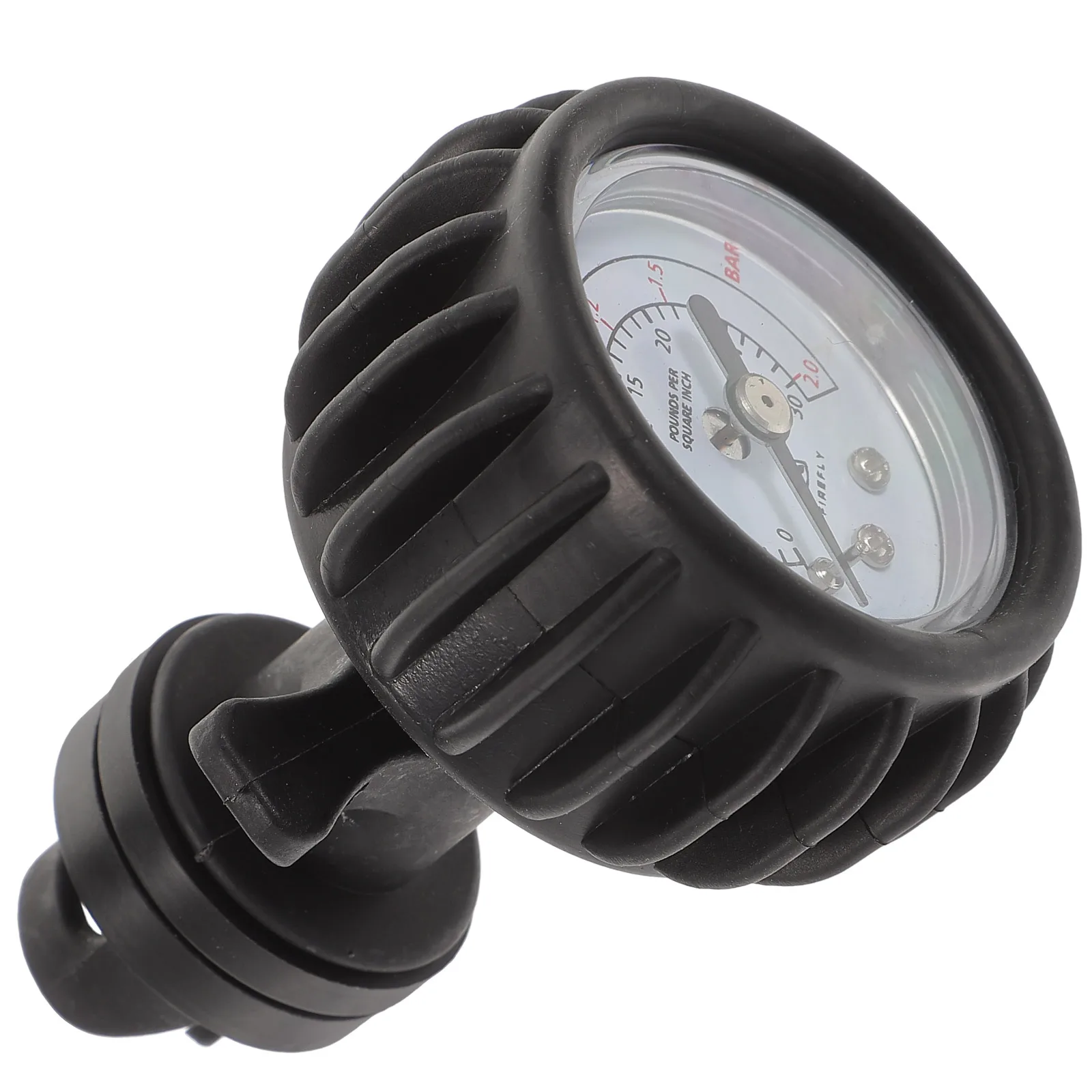 

25 PSI Inflatable Boat Air Pressure Gauge Digital Thermometer Testing Connector Kayak Rubber Armored Long Hose Adapter HR Valve