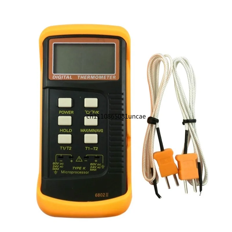 For Dual‑channel Digital Temperature Meter 6802, Electronic Temperature Gauge Instrument