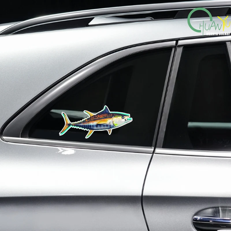 Funky Tuna Fish Car Sticker Outdoor Fishing Boat Kayak Toolbox Decal Sea Animal Fish Waterproof Stickers