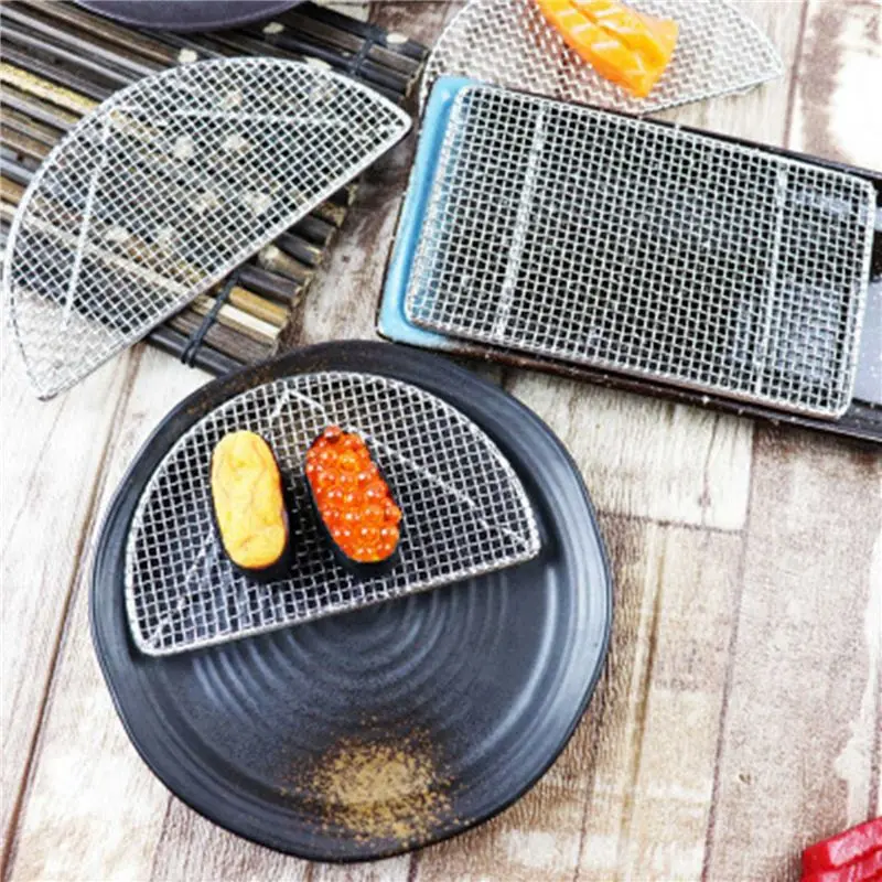 AB33-8X Fried Tempura Net Stainless Steel Grill Hamburger Fried Chicken Grease Net Japanese Cuisine Slate Pork Rack Home A