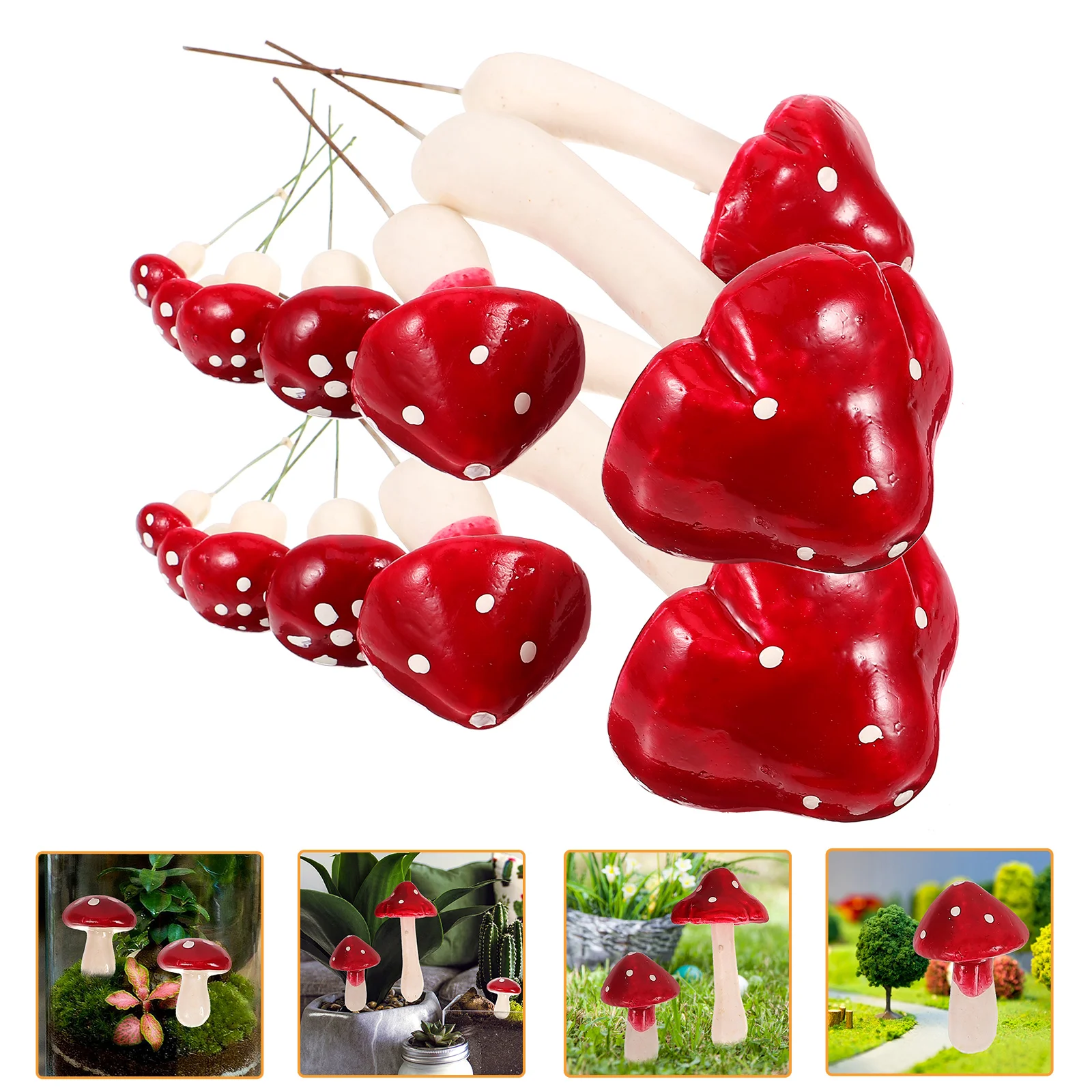 

33Pcs Artificial Mushroom Foam Miniature Decoration for DIY Handcrafts Realistic Fake Mushroom Simulation Mini Mushrooms