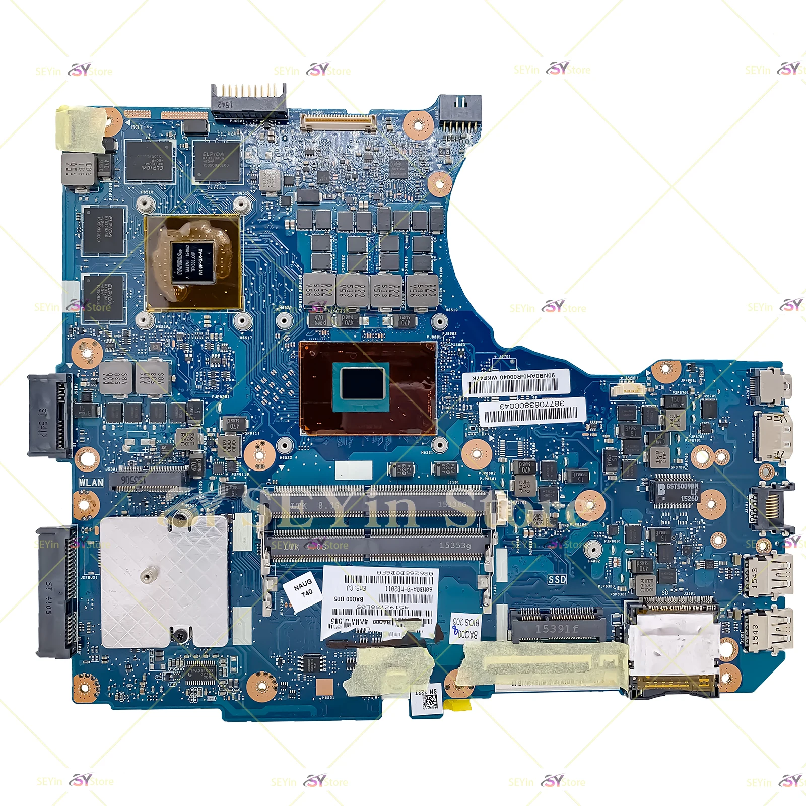 N551V Mainboard For ASUS N551VW G551V G551VW  FX551V FX551VW G58VW Motherboard I7-6700HQ I5-6300HQ GTX960M Original