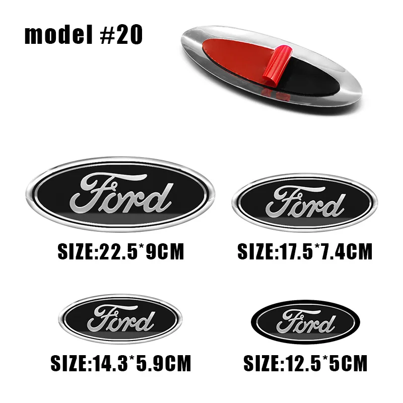 Auto Grille Embleem Kofferbak Logo Badge Voor Ford Fiesta Focus 2 3 Mondeo Edge Ranger Fusion Kuga S-MAX Transit Accessoires - afbeelding 1