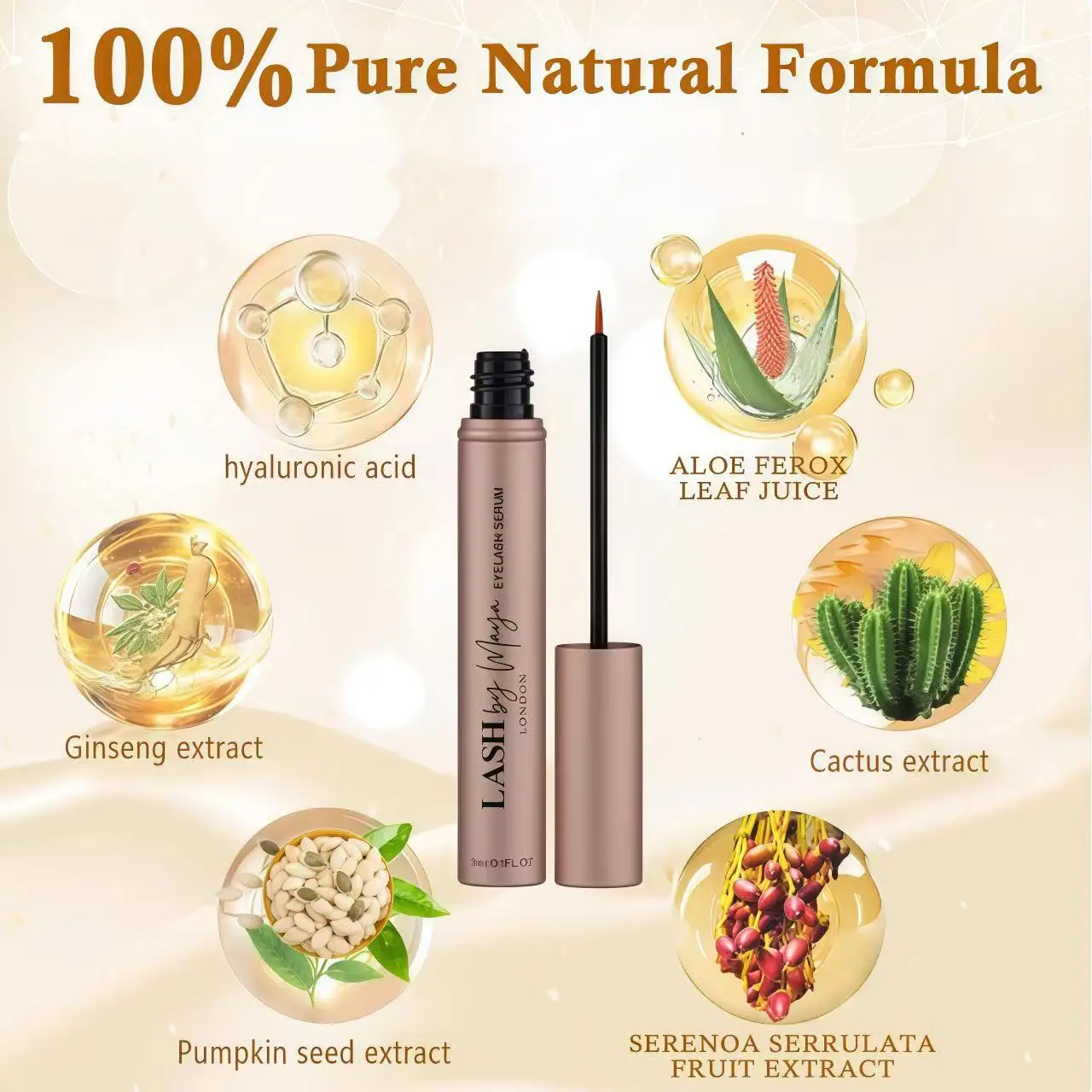 Siero per la crescita delle ciglia più spesse Ciglia allungabili più lunghe Curl Mascara Ciglia Curling impermeabile Delicato e non irritante