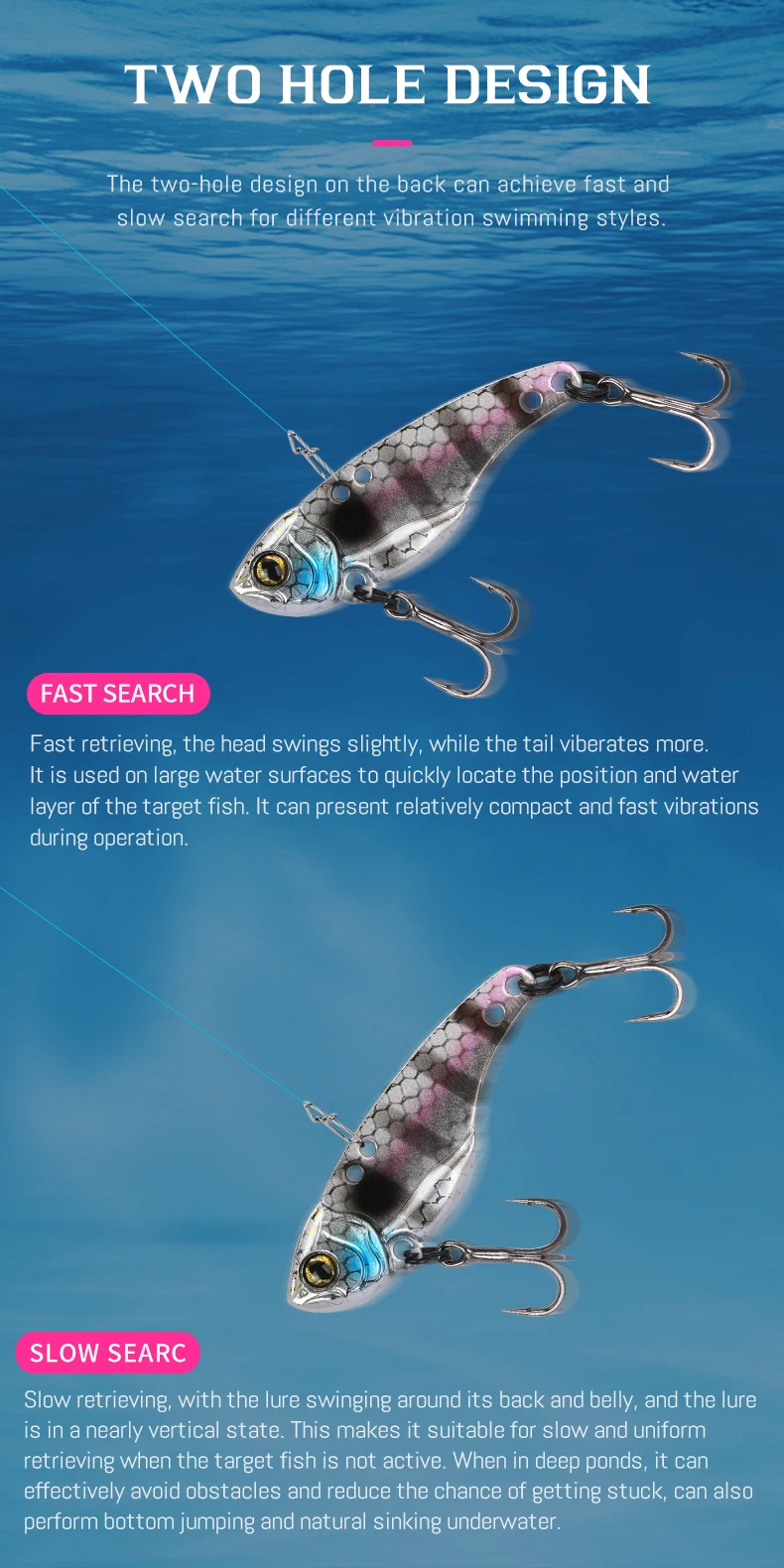 TSURINOYA Metall VIB Harter Angelköder ARES-A Sinkendes Wasser Eis Jig Köder Wobbler 5g 7g 10g 15g Winter Vibration Jigging Swimbait – Detail 8