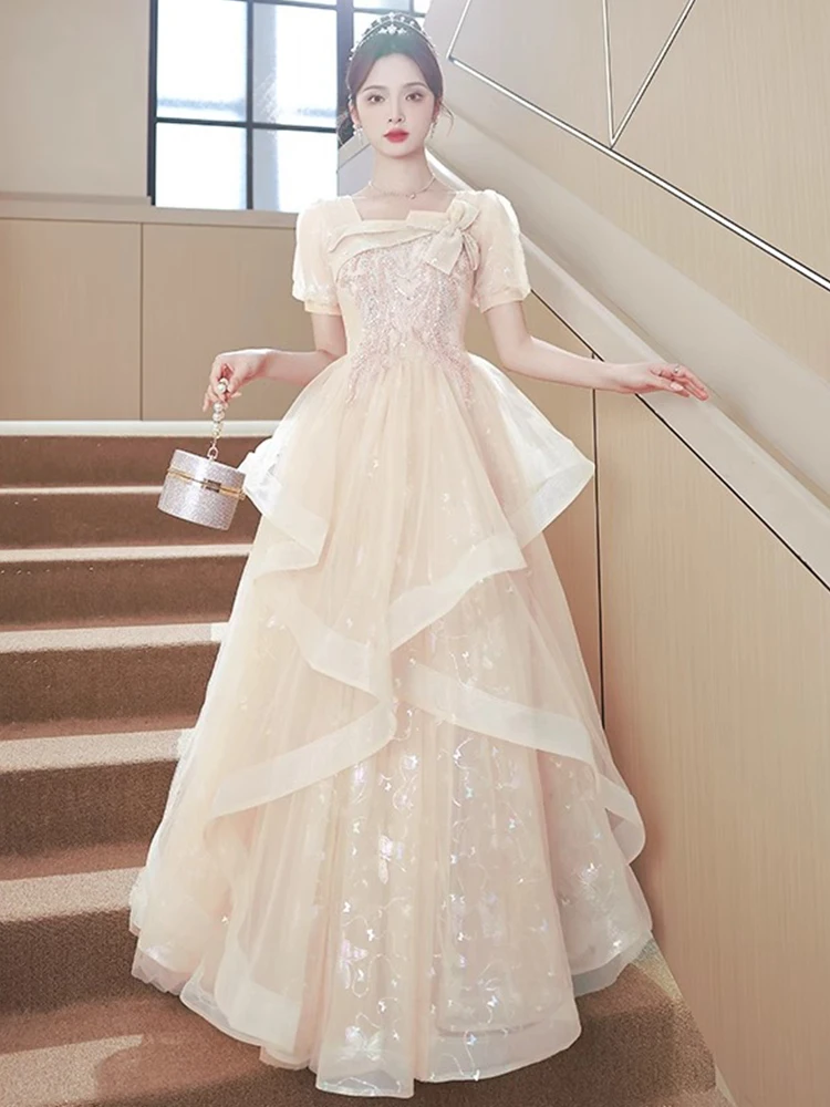 

Вечернее платье Ele Princ Sle: роскошное пышное бальное платье для взрослых женщин, для торжественных мероприятий, простой дизайн