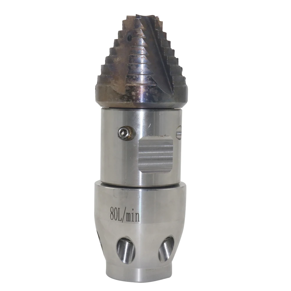 

10 Holes High pressure Rotating Nozzle M22 Internal Thread 80L Urban Sewage Dredging Flushing Nozzle Pipeline Dredging Nozzle