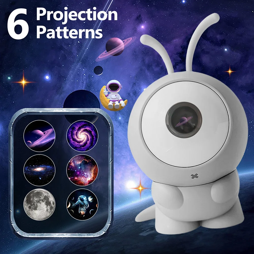Rechargeable Galaxy Projector Lights 6in1 LED Planetarium Starry Sky Night Lights Rotating Constellation Projector Lamp Decor