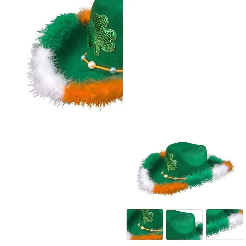 

652f Marimed Hat Stat St Patrick Day Suite Hat Женская джазовая шляпа праздничная шляпа Приходки