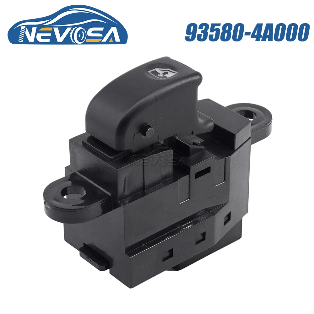 NEVOSA 93580-4A000 Car Passenger Side Power Window Switch Single Regulator Button For HYUNDAI H1 STAREX 2001 2002 2003 2004 2005