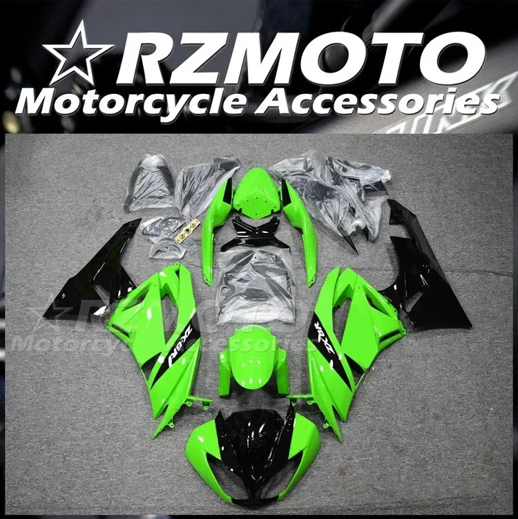 

Комплект обтекателей из АБС-пластика, 4 подарка, подходит для KAWASAKI ZX-6R ZX6R 636 2009 2010 2011 09 10 11 12, комплект кузова, зеленый, черный